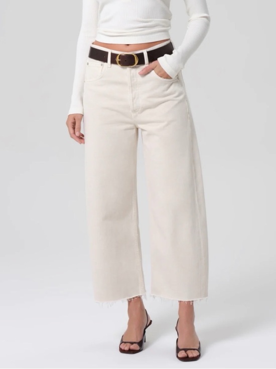 Citizens Of Humanity Denim - Citizens of Humanity Ayla Baggy Wide Leg Jeans Cream Almondette 25
